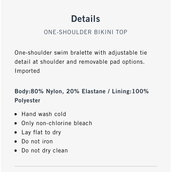 NWT • ABERCROMBIE One Shoulder Bikini Top • Zebra - Picture 7 of 10